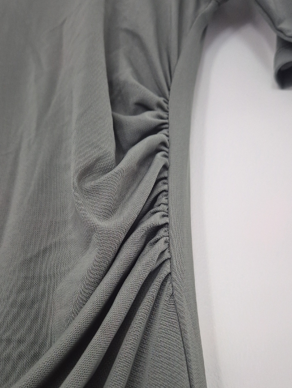 LOFT Olive Ruched Midi Maxi Dress - Picture 6 of 8